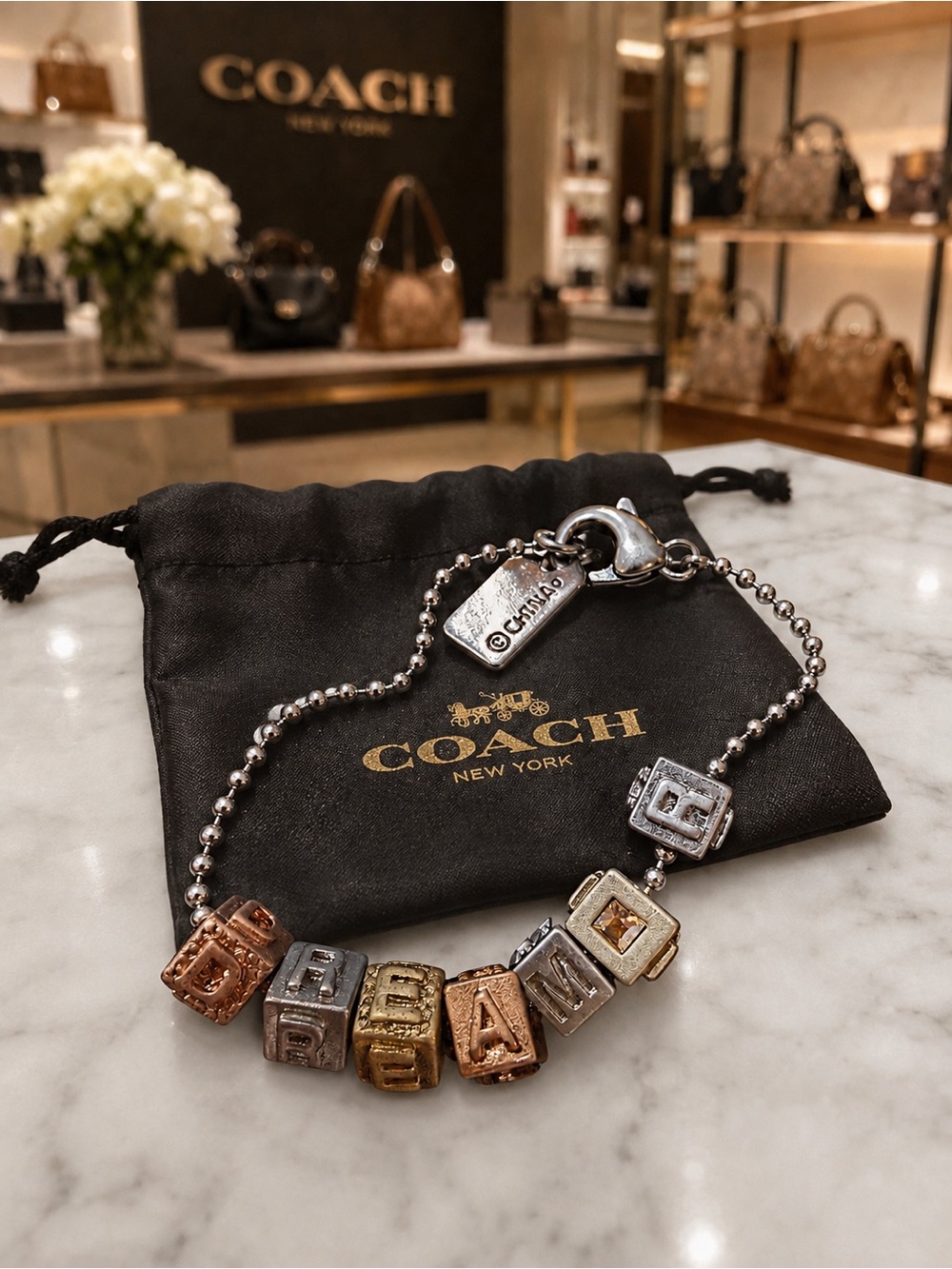 Coach Rare RUNWAY DREAMER Letter Block Bracelet – Multicolor with dust bag. - Picture 3 of 3